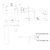 Synergii Wall Mounted Basin Streamline Mixer - Matt Black